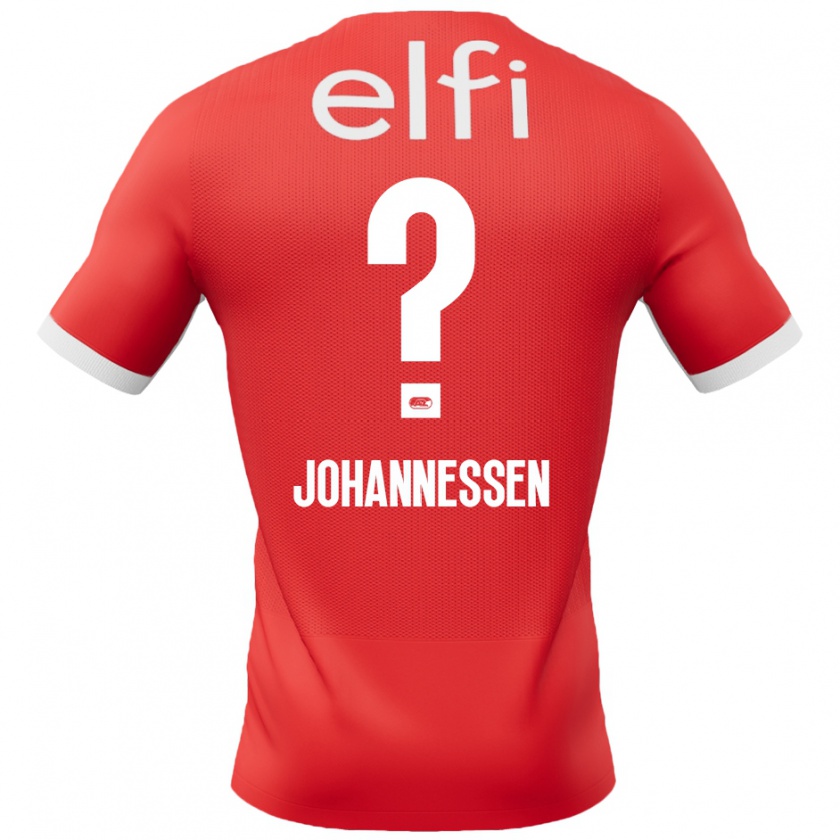 Kandiny Férfi Tómas Johannessen #0 Piros Fehér Hazai Jersey 2024/25 Mez Póló Ing