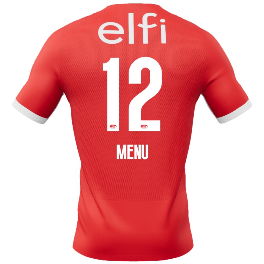 Kandiny Férfi Mathijs Menu #12 Piros Fehér Hazai Jersey 2024/25 Mez Póló Ing