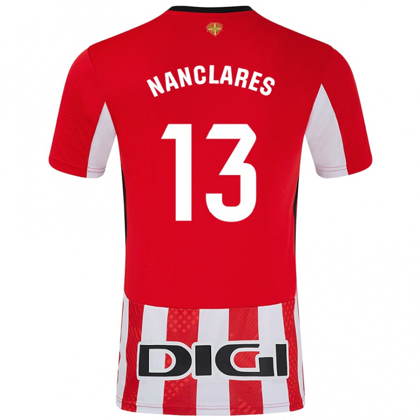 Kandiny Férfi Adriana Nanclares #13 Piros Fehér Hazai Jersey 2024/25 Mez Póló Ing