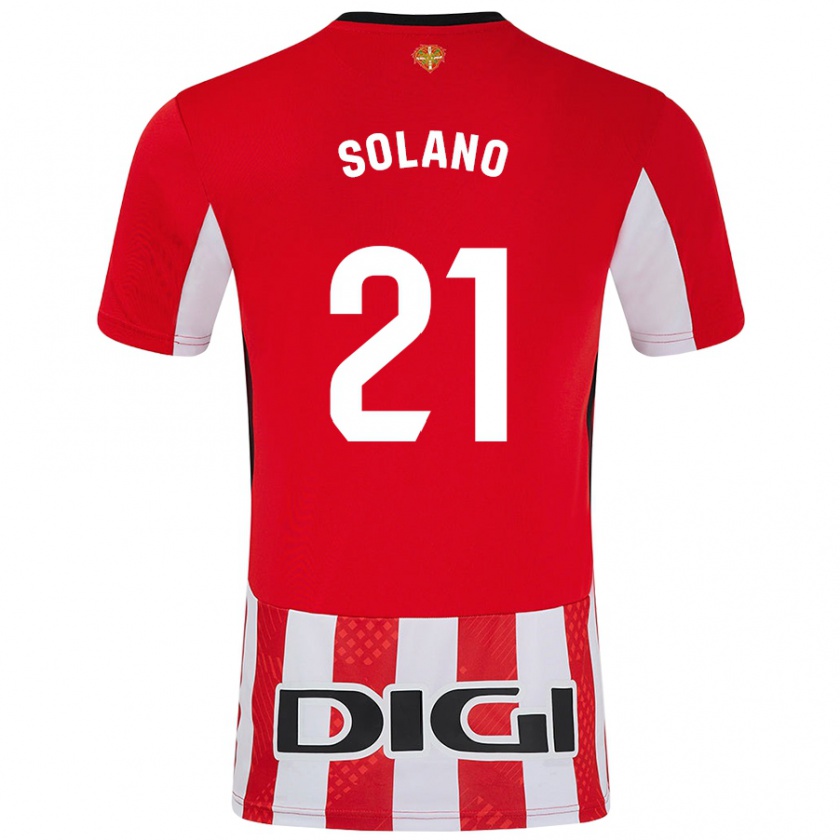 Kandiny Férfi Bibiane Schulze-Solano #21 Piros Fehér Hazai Jersey 2024/25 Mez Póló Ing