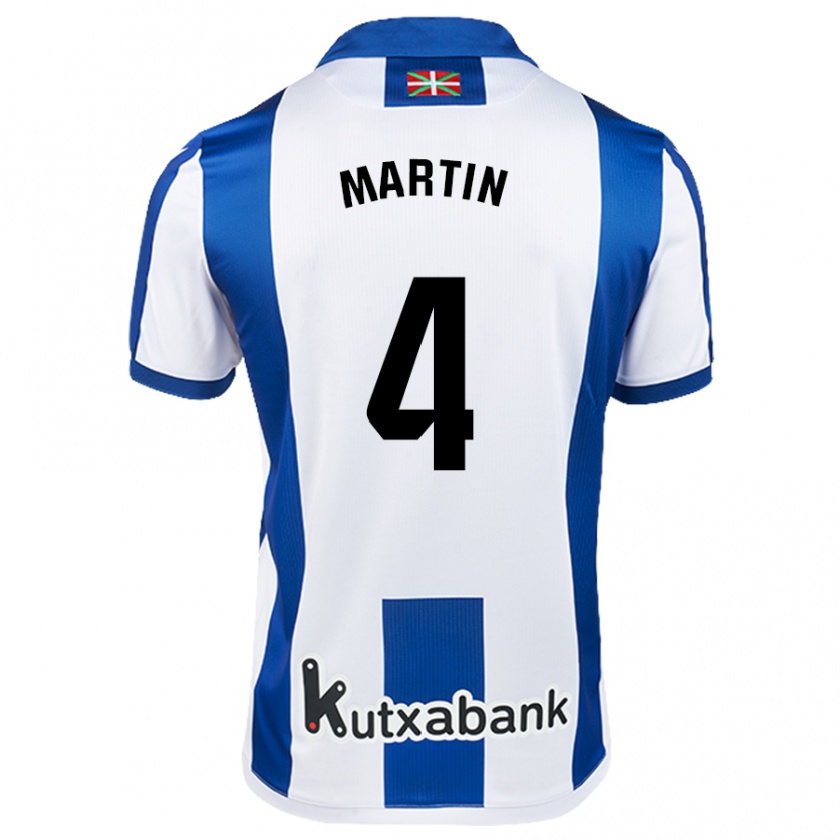 Kandiny Férfi Jon Martín #4 Fehér Kék Hazai Jersey 2024/25 Mez Póló Ing