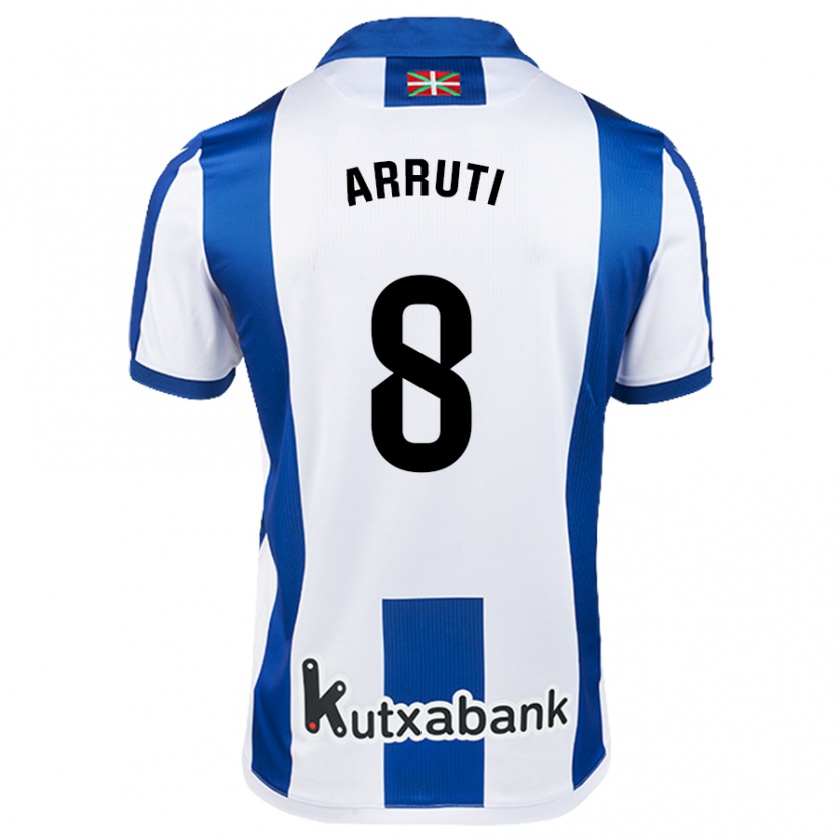 Kandiny Férfi Martín Arruti #8 Fehér Kék Hazai Jersey 2024/25 Mez Póló Ing