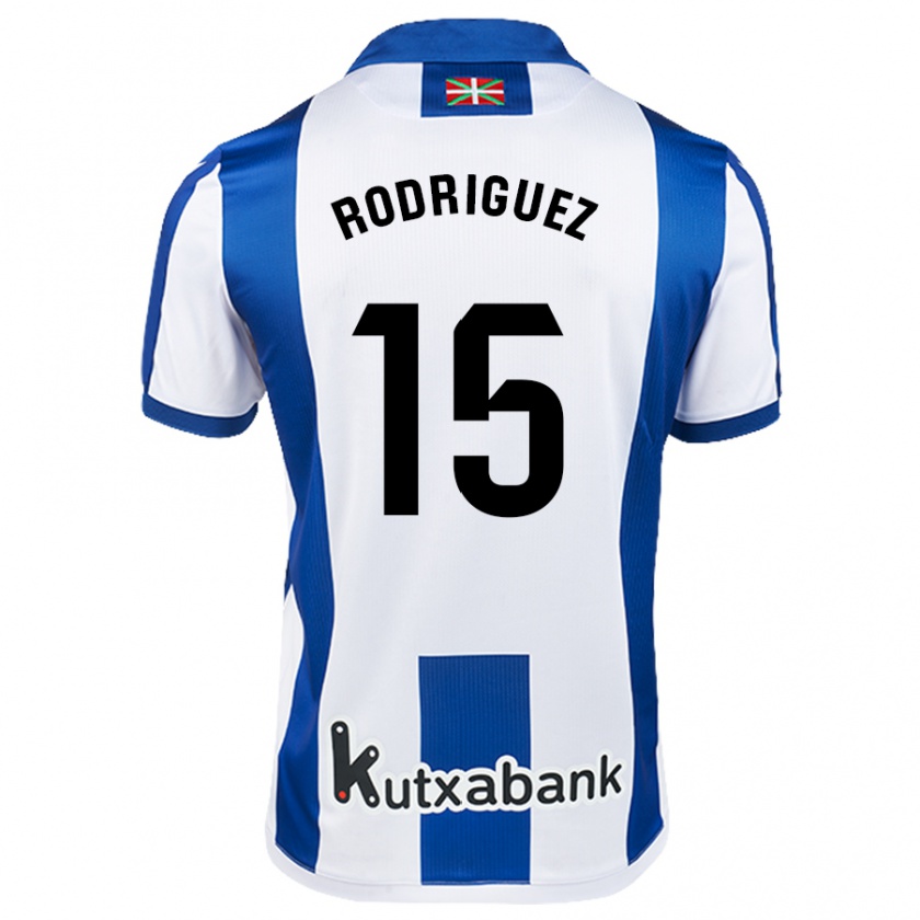 Kandiny Férfi Peru Rodríguez #15 Fehér Kék Hazai Jersey 2024/25 Mez Póló Ing