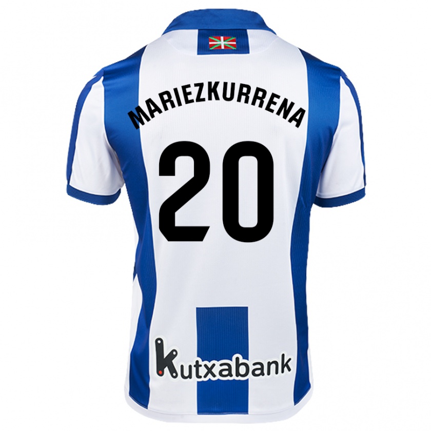 Kandiny Férfi Arkaitz Mariezkurrena #20 Fehér Kék Hazai Jersey 2024/25 Mez Póló Ing