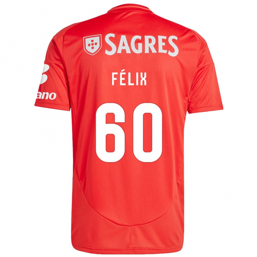 Kandiny Férfi Nuno Félix #60 Piros Fehér Hazai Jersey 2024/25 Mez Póló Ing