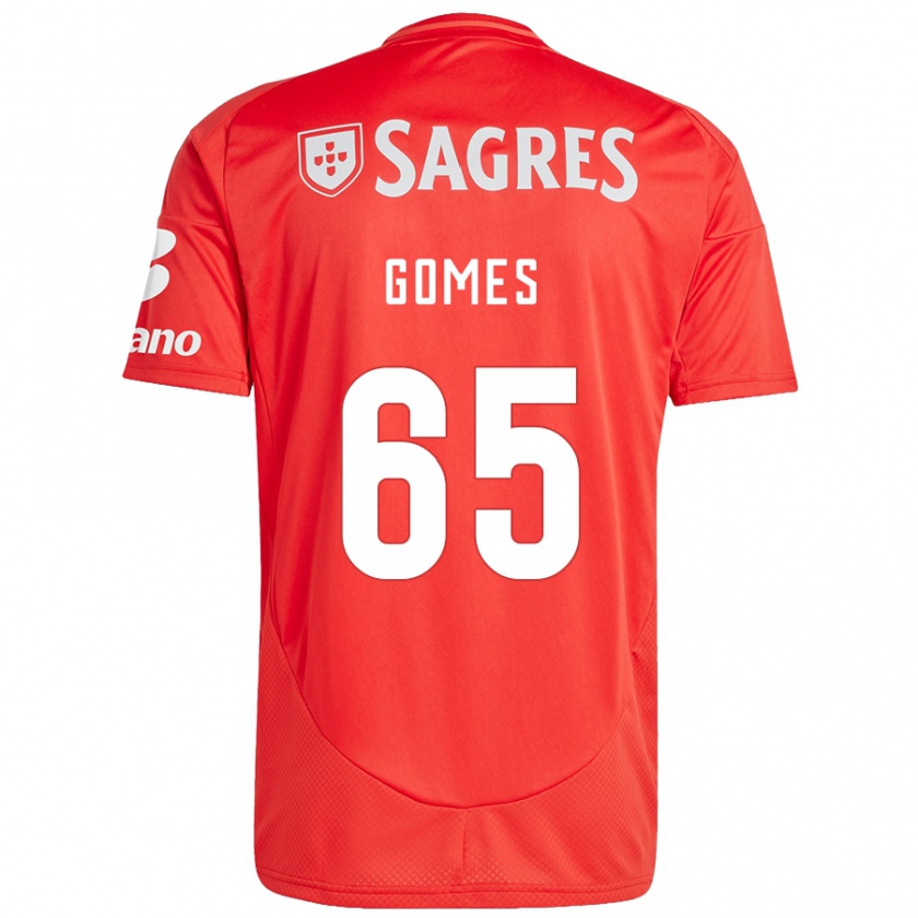 Kandiny Férfi André Gomes #65 Piros Fehér Hazai Jersey 2024/25 Mez Póló Ing