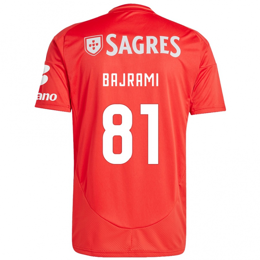 Kandiny Férfi Adrian Bajrami #81 Piros Fehér Hazai Jersey 2024/25 Mez Póló Ing