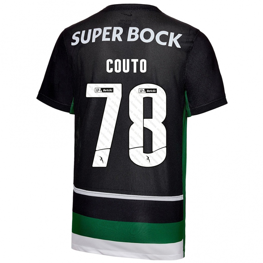 Kandiny Férfi Mauro Couto #78 Fekete Fehér Zöld Hazai Jersey 2024/25 Mez Póló Ing