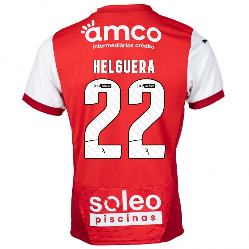 Kandiny Férfi Thiago Helguera #22 Piros Fehér Hazai Jersey 2024/25 Mez Póló Ing