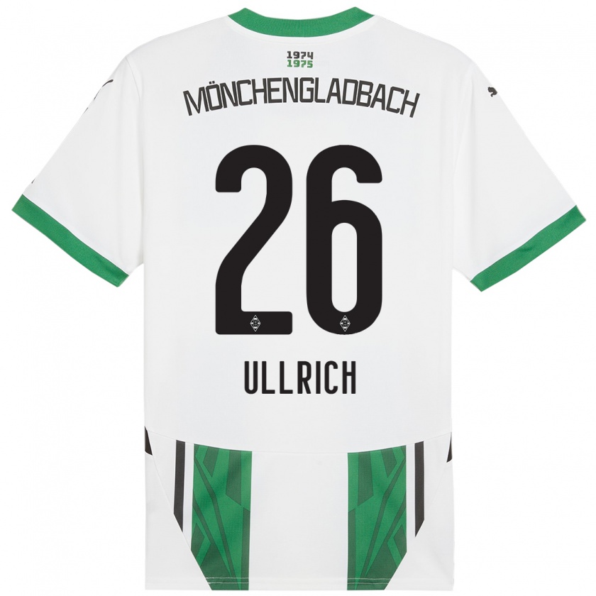 Kandiny Férfi Lukas Ullrich #26 Fehér Zöld Hazai Jersey 2024/25 Mez Póló Ing