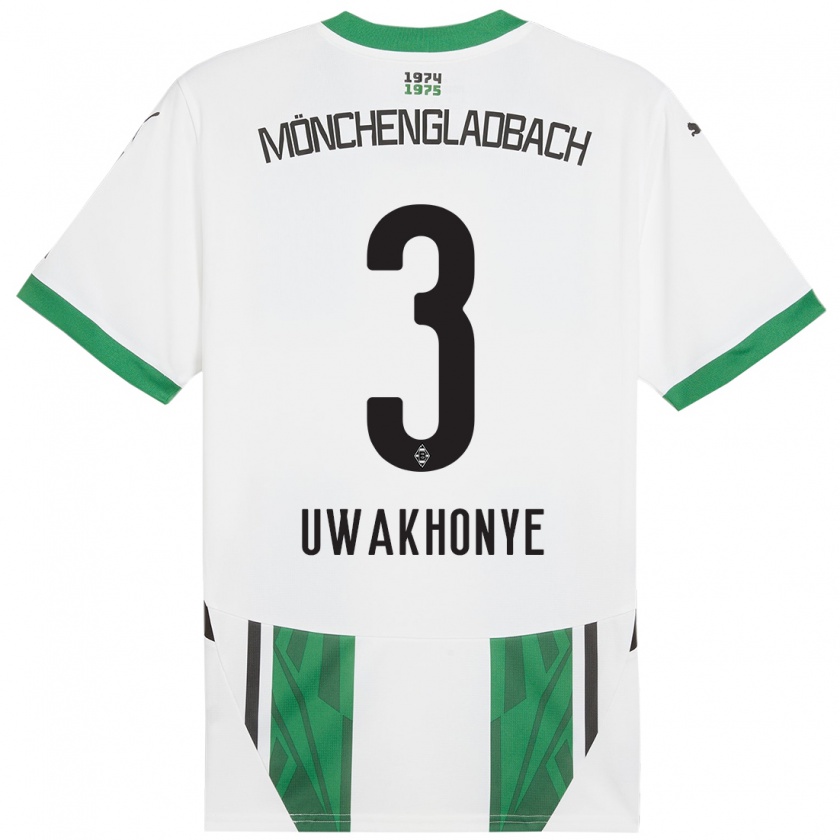 Kandiny Férfi Joshua Uwakhonye #3 Fehér Zöld Hazai Jersey 2024/25 Mez Póló Ing