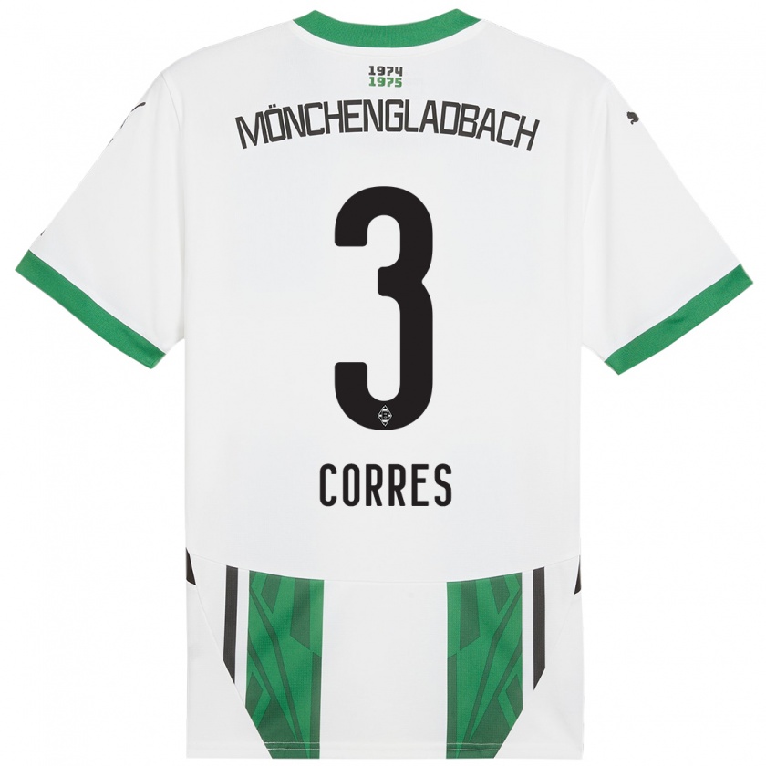 Kandiny Férfi Carolin Corres #3 Fehér Zöld Hazai Jersey 2024/25 Mez Póló Ing