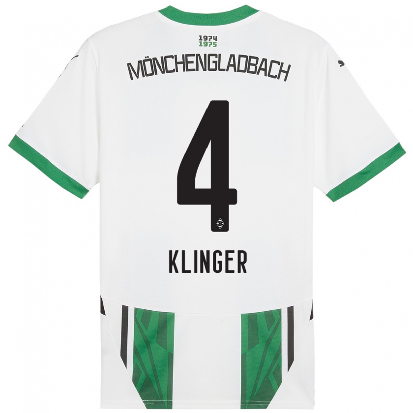 Kandiny Férfi Nina Klinger #4 Fehér Zöld Hazai Jersey 2024/25 Mez Póló Ing