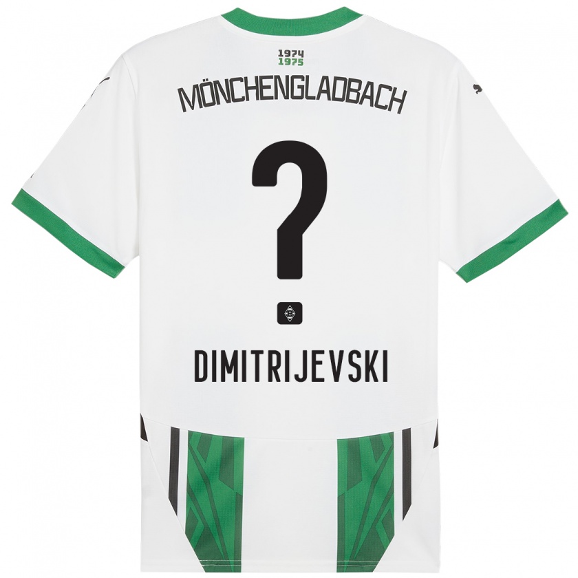 Kandiny Férfi Maximilian Dimitrijevski #0 Fehér Zöld Hazai Jersey 2024/25 Mez Póló Ing