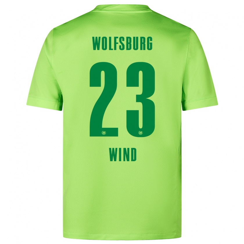 Kandiny Férfi Jonas Wind #23 Fluoreszkáló Zöld Hazai Jersey 2024/25 Mez Póló Ing