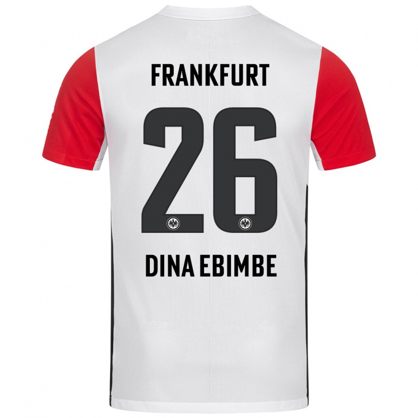 Kandiny Férfi Junior Dina Ebimbe #26 Fehér Piros Hazai Jersey 2024/25 Mez Póló Ing