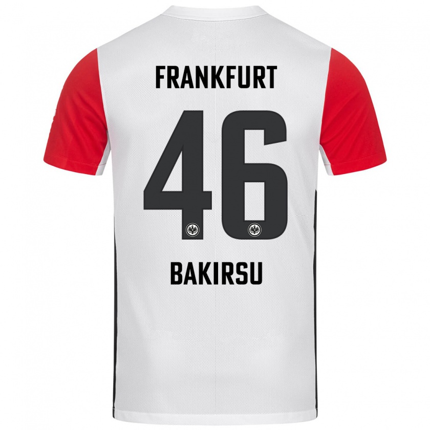 Kandiny Férfi Hüseyin Bakirsu #46 Fehér Piros Hazai Jersey 2024/25 Mez Póló Ing