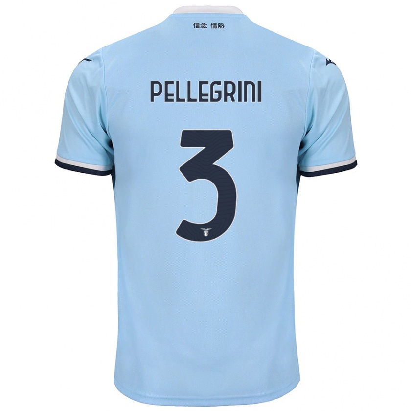 Kandiny Férfi Luca Pellegrini #3 Kék Hazai Jersey 2024/25 Mez Póló Ing