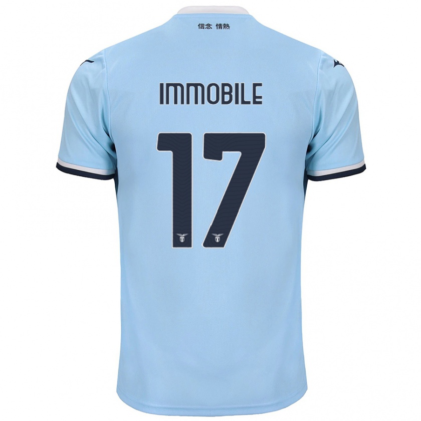 Kandiny Férfi Ciro Immobile #17 Kék Hazai Jersey 2024/25 Mez Póló Ing