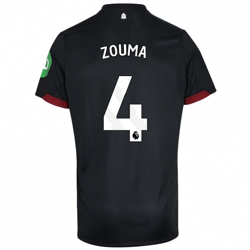 Kandiny Férfi Kurt Zouma #4 Fekete Fehér Idegenbeli Jersey 2024/25 Mez Póló Ing