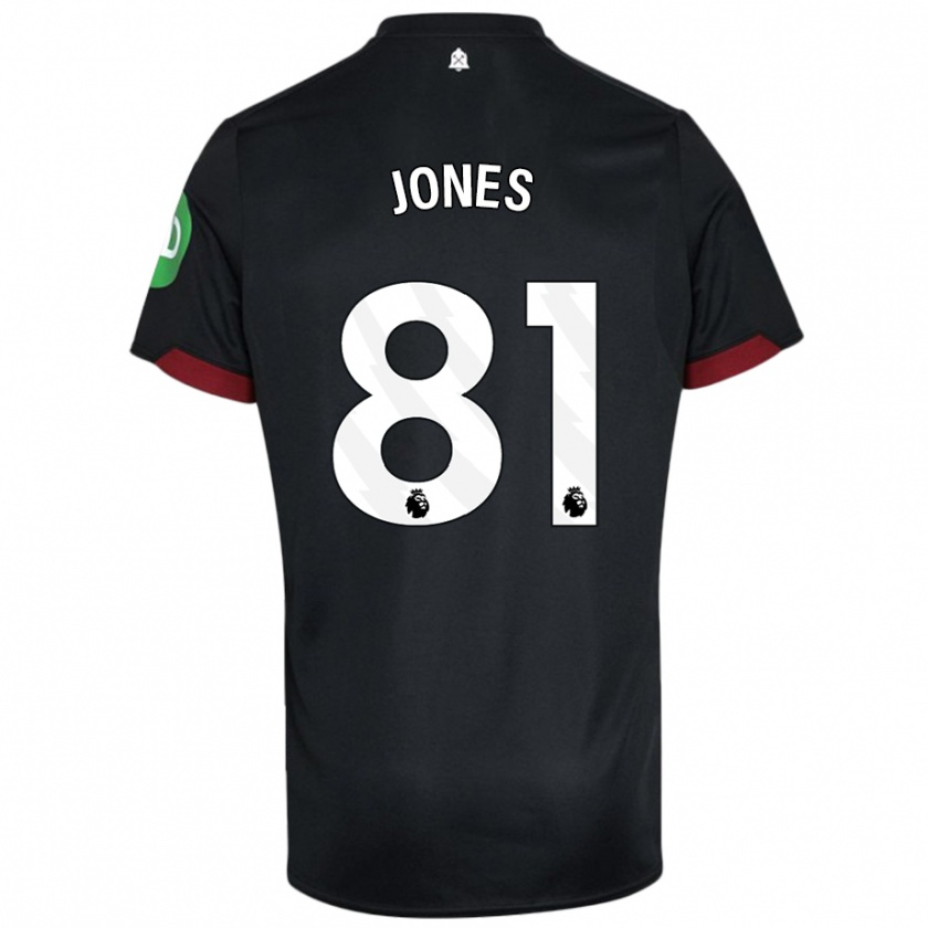 Kandiny Férfi Liam Jones #81 Fekete Fehér Idegenbeli Jersey 2024/25 Mez Póló Ing