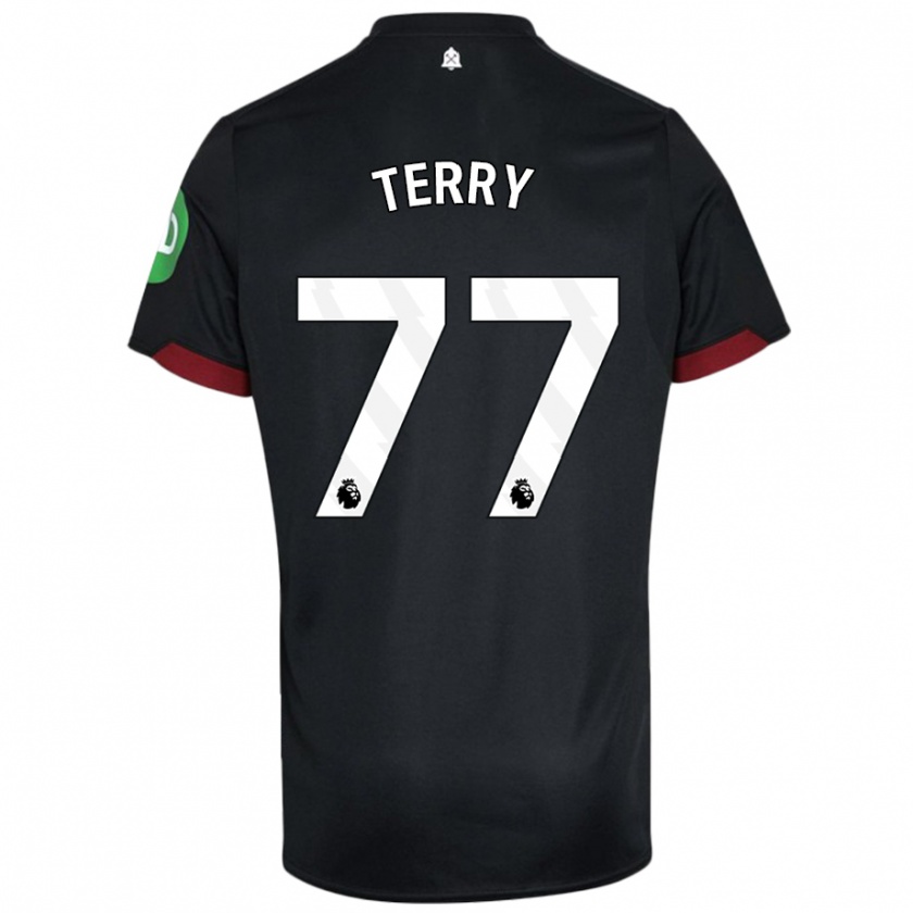 Kandiny Férfi Mason Terry #77 Fekete Fehér Idegenbeli Jersey 2024/25 Mez Póló Ing