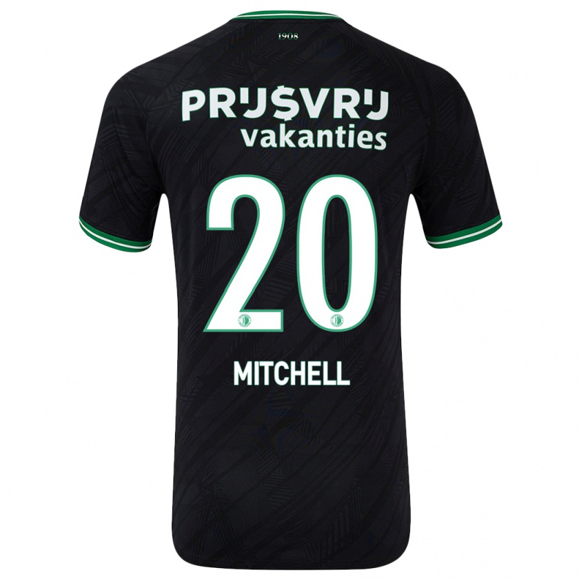 Kandiny Férfi Jeyland Mitchell #20 Fekete Zöld Idegenbeli Jersey 2024/25 Mez Póló Ing