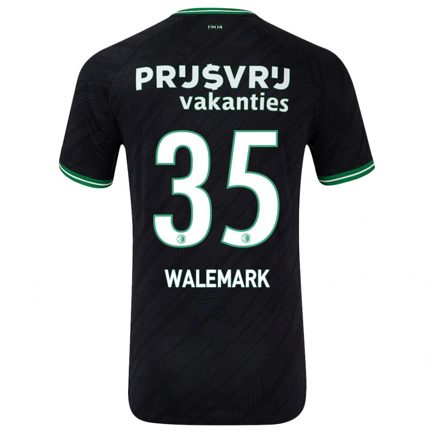 Kandiny Férfi Patrik Walemark #35 Fekete Zöld Idegenbeli Jersey 2024/25 Mez Póló Ing