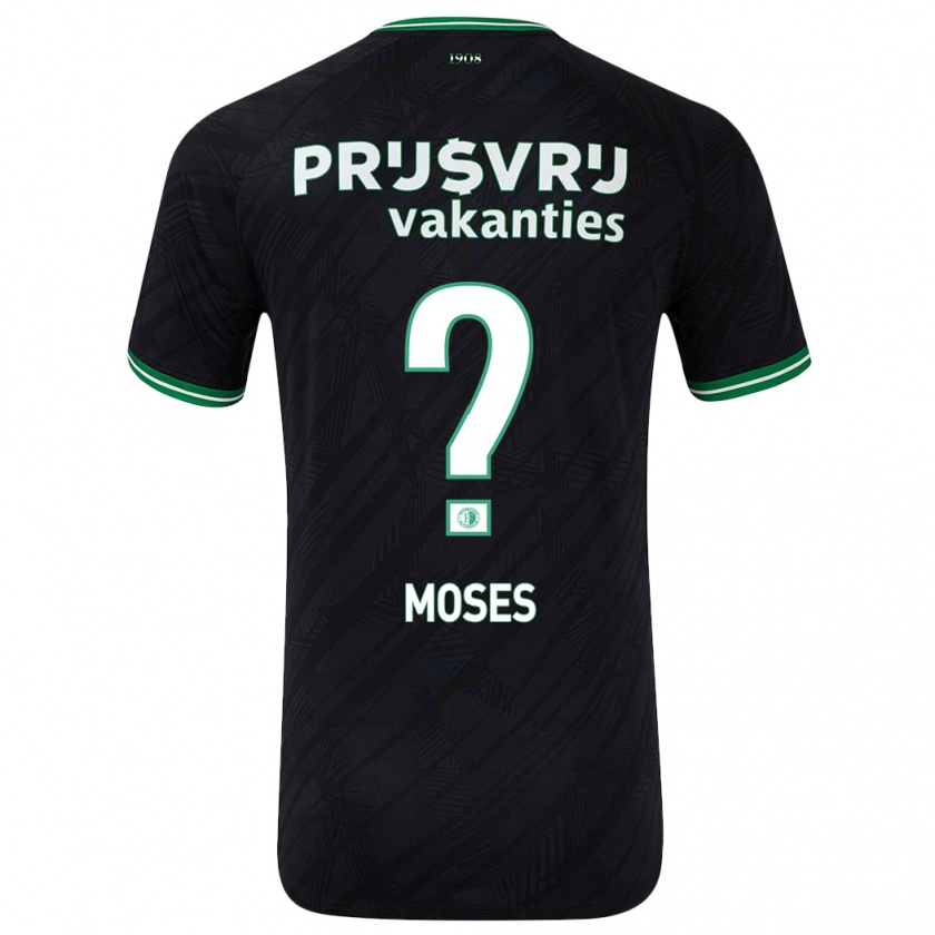 Kandiny Férfi Troy Moses #0 Fekete Zöld Idegenbeli Jersey 2024/25 Mez Póló Ing