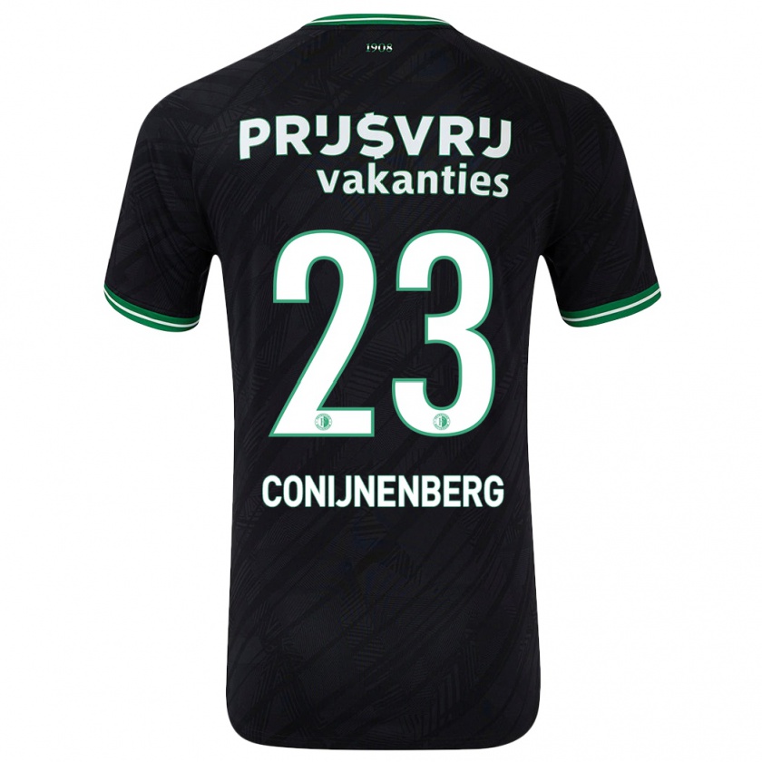 Kandiny Férfi Jada Conijnenberg #23 Fekete Zöld Idegenbeli Jersey 2024/25 Mez Póló Ing