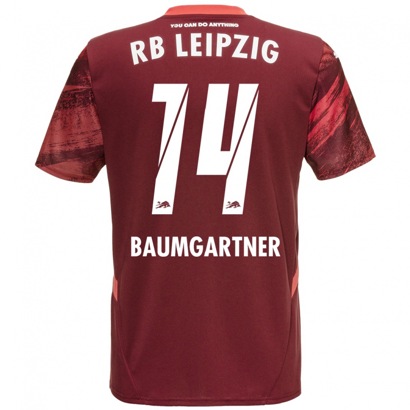 Kandiny Férfi Christoph Baumgartner #14 Burgundia Idegenbeli Jersey 2024/25 Mez Póló Ing