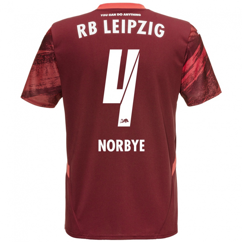 Kandiny Férfi Jonathan Norbye #4 Burgundia Idegenbeli Jersey 2024/25 Mez Póló Ing