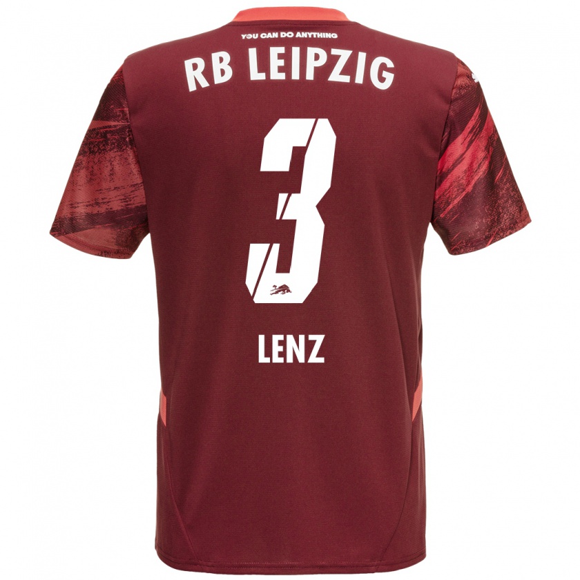 Kandiny Férfi Christopher Lenz #3 Burgundia Idegenbeli Jersey 2024/25 Mez Póló Ing