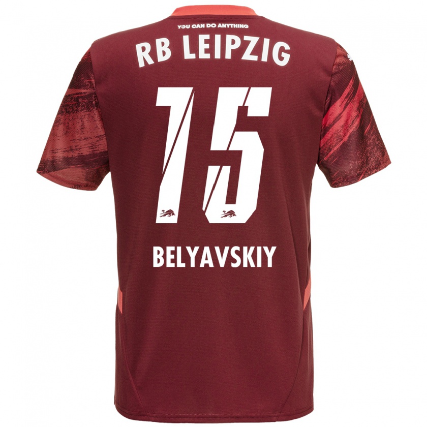 Kandiny Férfi David Belyavskiy #15 Burgundia Idegenbeli Jersey 2024/25 Mez Póló Ing