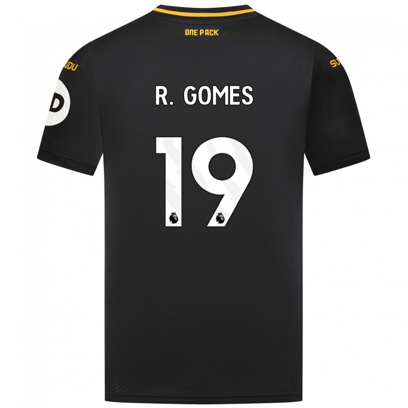 Kandiny Férfi Rodrigo Gomes #19 Fekete Idegenbeli Jersey 2024/25 Mez Póló Ing