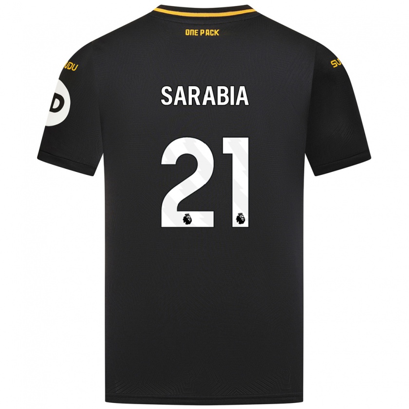 Kandiny Férfi Pablo Sarabia #21 Fekete Idegenbeli Jersey 2024/25 Mez Póló Ing