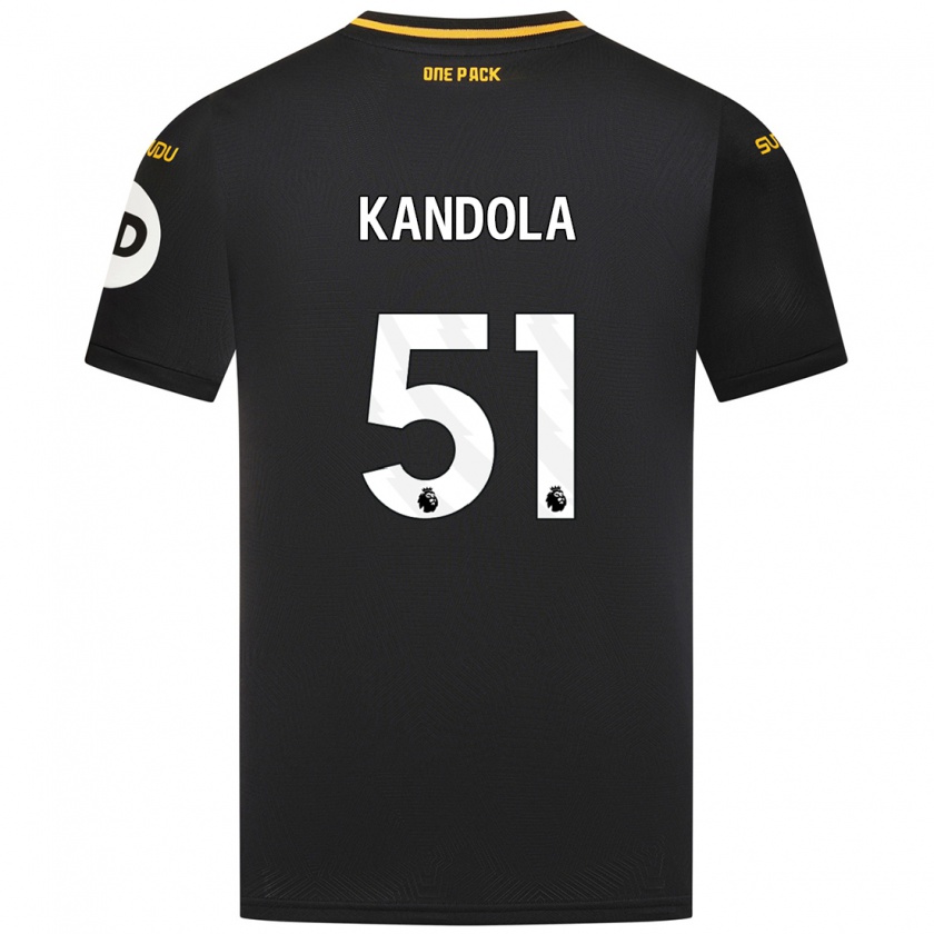 Kandiny Férfi Kam Kandola #51 Fekete Idegenbeli Jersey 2024/25 Mez Póló Ing