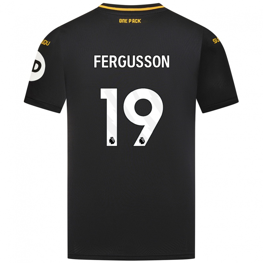 Kandiny Férfi Liv Fergusson #19 Fekete Idegenbeli Jersey 2024/25 Mez Póló Ing