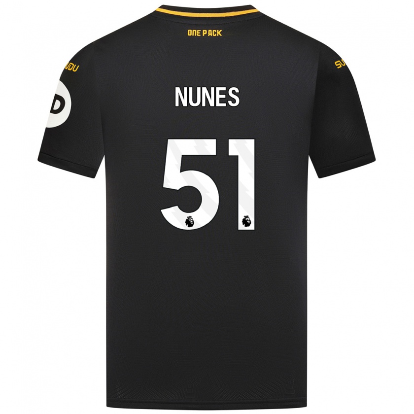 Kandiny Férfi Grazi Nunes #51 Fekete Idegenbeli Jersey 2024/25 Mez Póló Ing