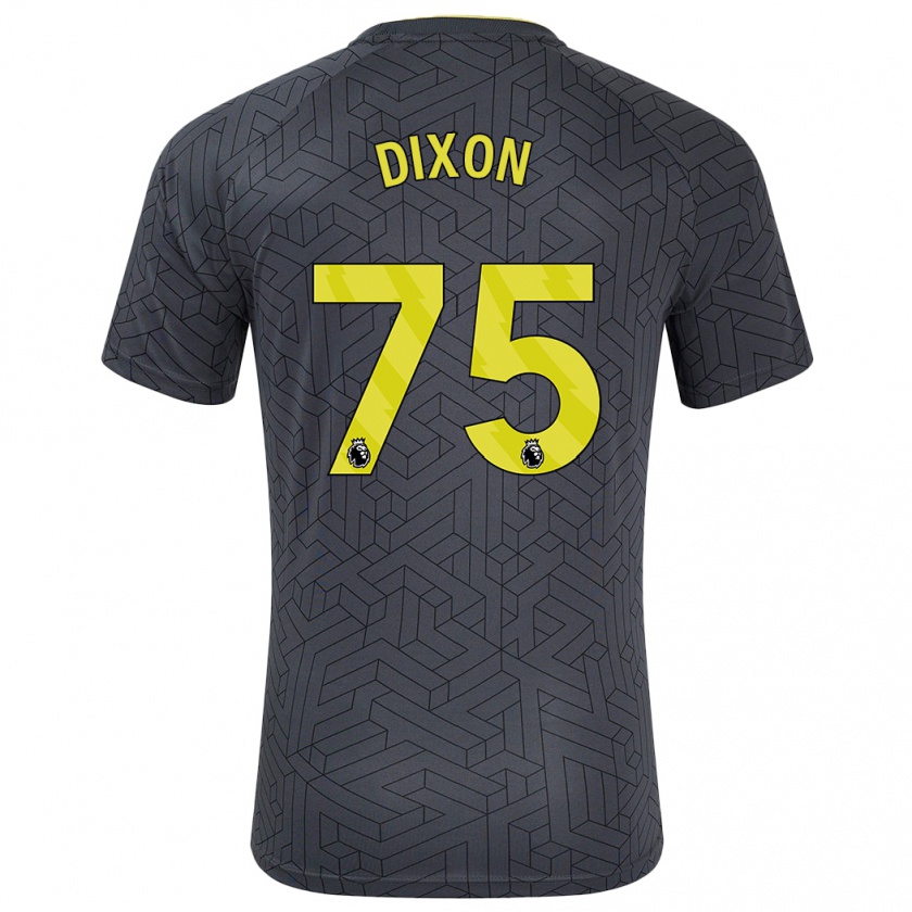 Kandiny Férfi Roman Dixon #75 Fekete Sárga Idegenbeli Jersey 2024/25 Mez Póló Ing