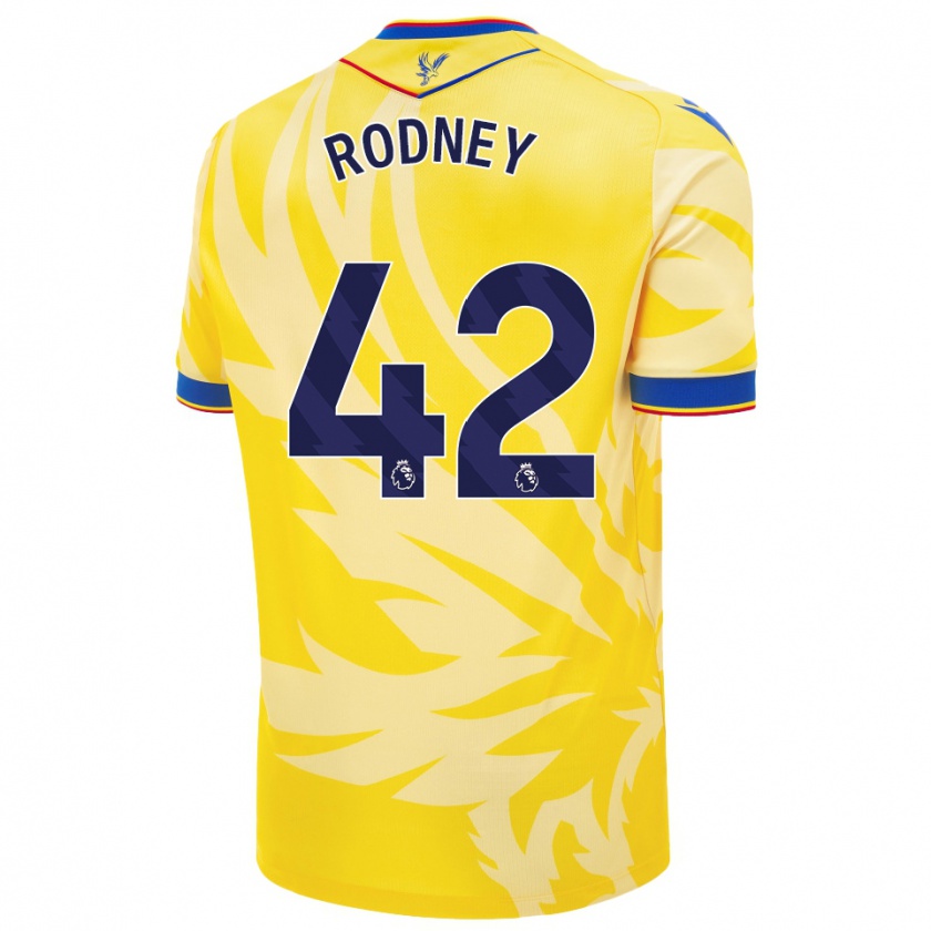 Kandiny Férfi Kaden Rodney #42 Sárga Idegenbeli Jersey 2024/25 Mez Póló Ing