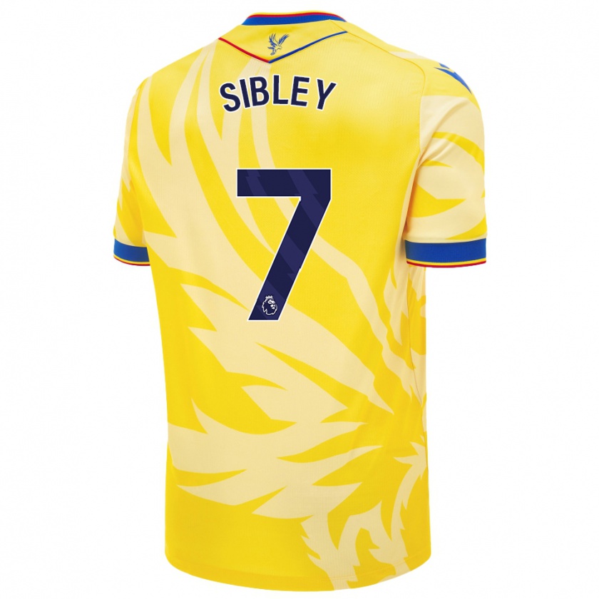 Kandiny Férfi Isabella Sibley #7 Sárga Idegenbeli Jersey 2024/25 Mez Póló Ing