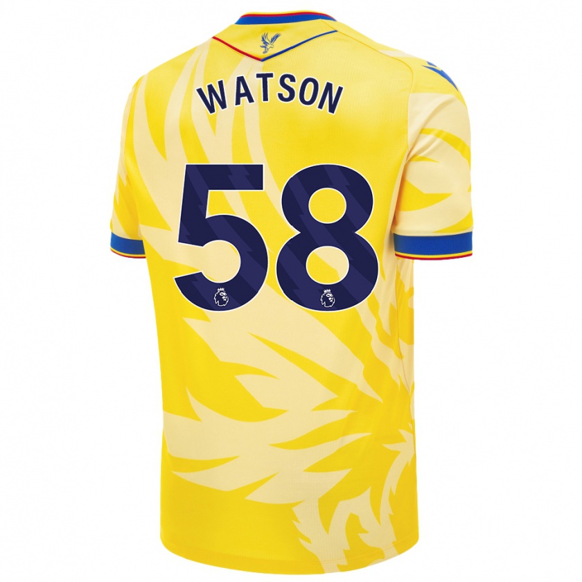 Kandiny Férfi Noah Watson #58 Sárga Idegenbeli Jersey 2024/25 Mez Póló Ing