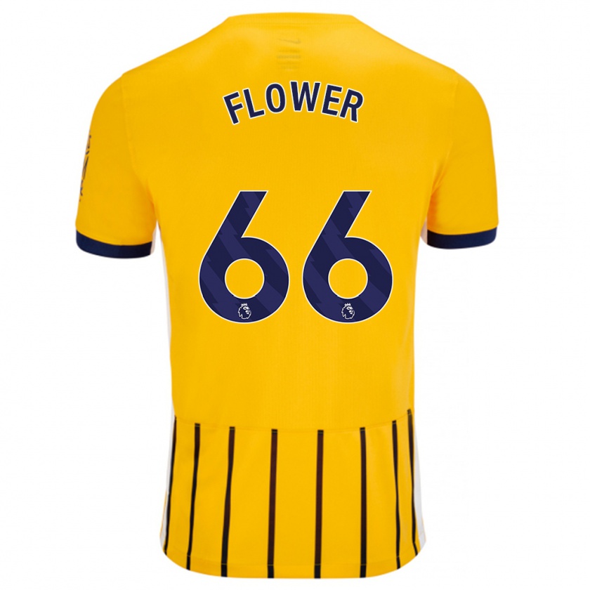 Kandiny Férfi Louis Flower #66 Arany Kék Csíkos Idegenbeli Jersey 2024/25 Mez Póló Ing