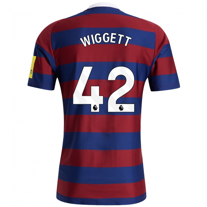 Kandiny Férfi Charlie Wiggett #42 Bordó Sötétkék Idegenbeli Jersey 2024/25 Mez Póló Ing