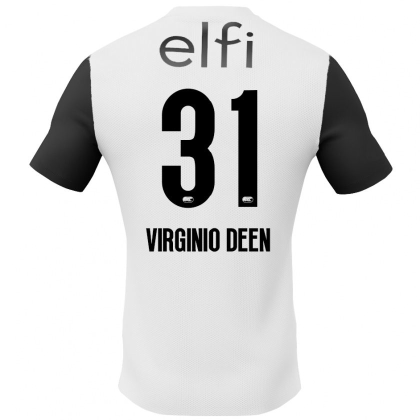 Kandiny Férfi Daniël Virginio Deen #31 Fehér Fekete Idegenbeli Jersey 2024/25 Mez Póló Ing