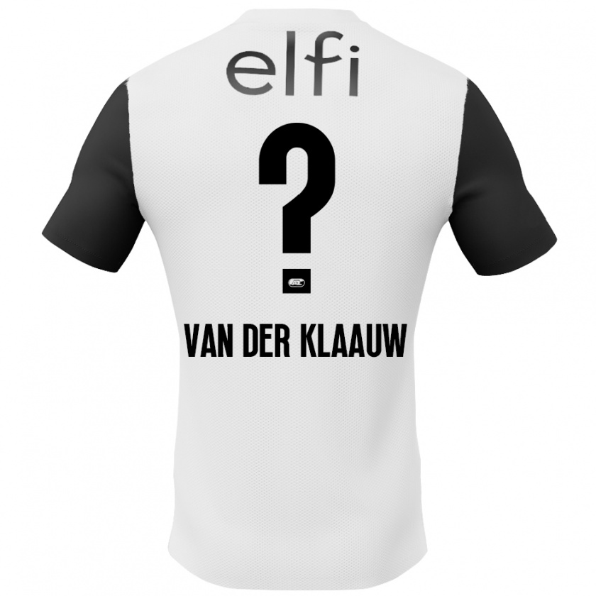 Kandiny Férfi Deacon Van Der Klaauw #0 Fehér Fekete Idegenbeli Jersey 2024/25 Mez Póló Ing