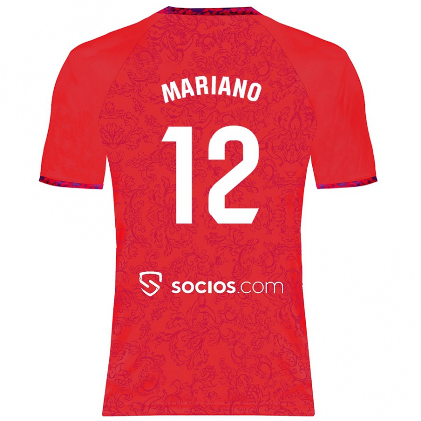 Kandiny Férfi Mariano Díaz #12 Piros Idegenbeli Jersey 2024/25 Mez Póló Ing