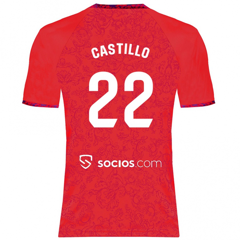 Kandiny Férfi José Castillo #22 Piros Idegenbeli Jersey 2024/25 Mez Póló Ing