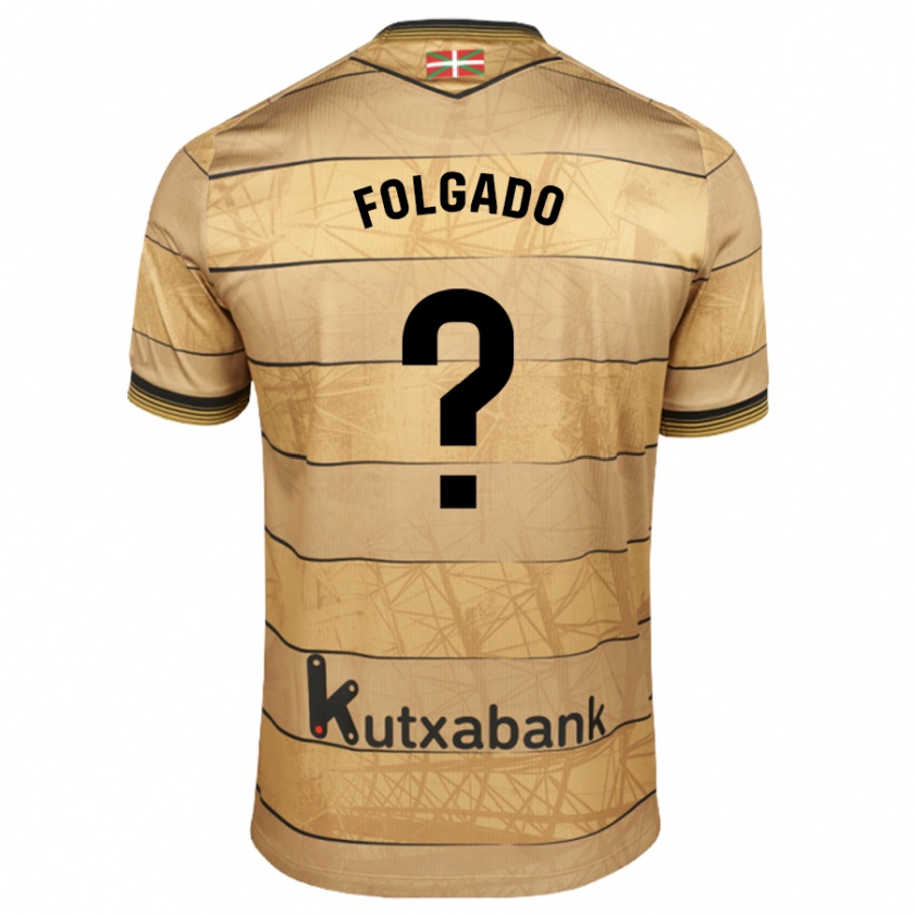 Kandiny Férfi Theo Folgado #0 Barna Idegenbeli Jersey 2024/25 Mez Póló Ing